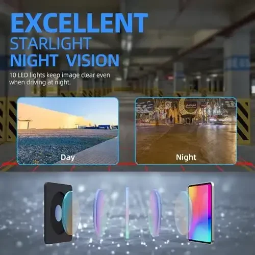 eRapta HD 1080P Backup Camera,AHD Compatible,License Plate Rear View Camera for Car,Metal Housing,IP69 Waterproof Rearview Universal Reverse Cam Kit for Vehicle SUV RV Pickup,AGQT01 - 6