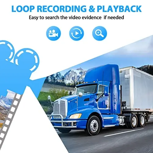 eRapta HD 1080p Orqa Kamera Tizimi To'plami, To'rtga bo'lib yozib oluvchi 10 dyuymli Orqaga Yurish Monitori IP69 Suv o'tkazmaydigan, Orqa va Yon Kameralari, Yuk mashinasi/Treyler/Traktor/Kempir uchun Orqa Kamera AYX104 - 5