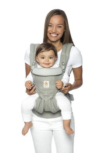 Ergobaby Omni 360 All-Position Baby Carrier for Newborn to Toddler with Lumbar Support (7-45 Pounds), Pearl Grey, One Size (Pack of 1) - 31