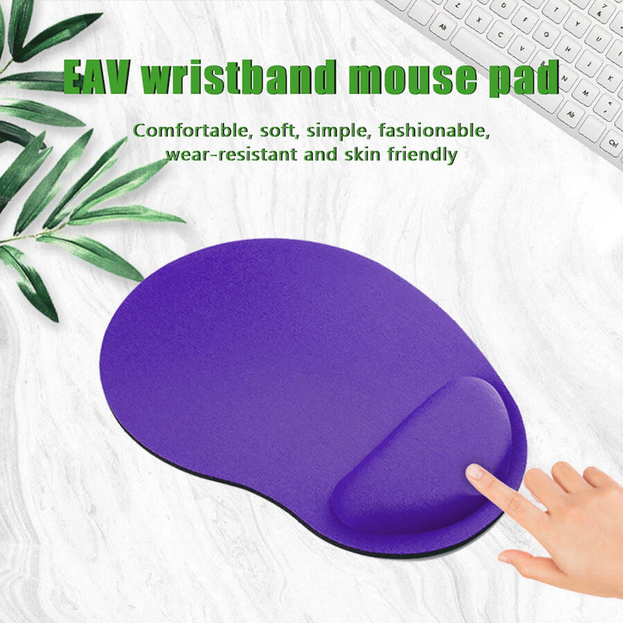 Ergonomic Mouse Pad with Wrist Rest. Solid Color, Durable, Portable and Comfortable Mousepad Desk Mat. Perfect for Computers, Laptops and Office Supplies. - 8