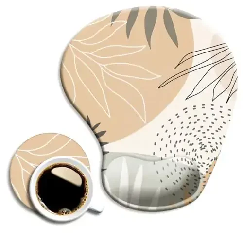 Ergonomic Mouse Pad with Wrist Support,Mouse Pads with Non-Slip PU Base for Home Office Working Studying Easy Typing & Pain Relief 