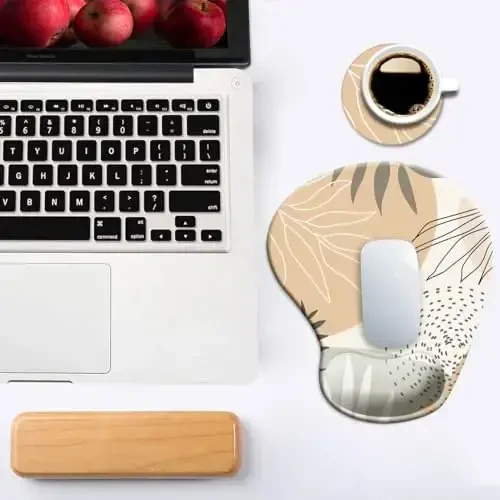 Ergonomic Mouse Pad with Wrist Support,Mouse Pads with Non-Slip PU Base for Home Office Working Studying Easy Typing & Pain Relief - 6