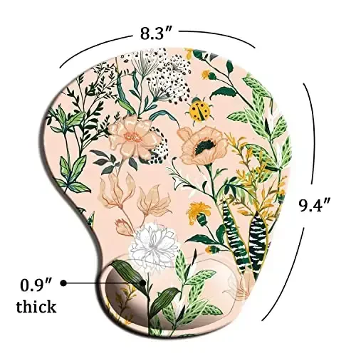Ergonomik bilakni qo'llab-quvvatlovchi sichqoncha yostig'i, uy ofisida ishlash, o'qish, oson yozish va og'riqni kamaytirish uchun sirpanmaydigan PU asosli sichqoncha yostig'i pushti - 6
