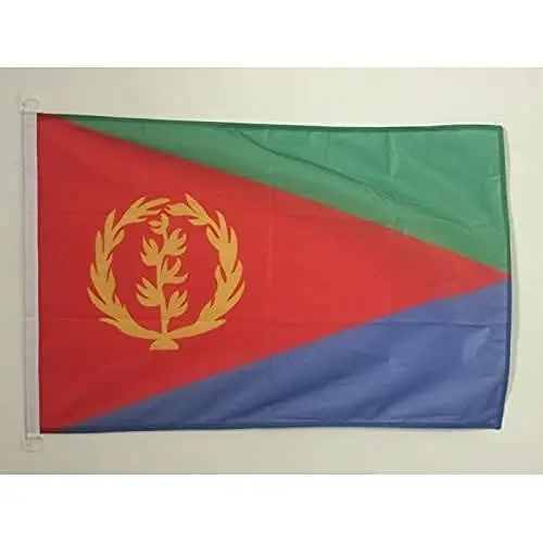 Eritrea NAUTICAL Flag 18'' x 12'' - Eritrean flags 30 x 45 cm. - Banner 12x18 in for boat - AZ FLAG 