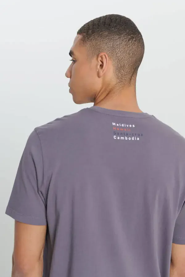 Erkak Antratsit Comfort Fit Qulay Kesimli %100 Paxta Bosmali Velosiped Yoqali Футболка - 5