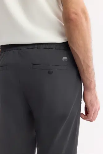 Erkak Antratsit Relaxed Fit Beli Rezinkali Bogʻichli - 4