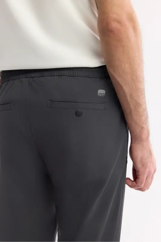 Erkak Antratsit Relaxed Fit Beli Rezinkali Bogʻichli - 4