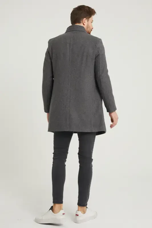 Erkak Antratsit Slim Fit Tik Yoqa Qash Kaban-Antratsit - 3