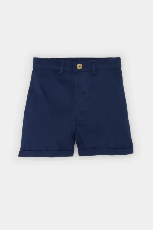 Erkak Bebek 2'li Takım Çizgili Qisqa Yengli Polo Ko'ylak Beli Rezinkali Short C3439a525sm-Oq - 2