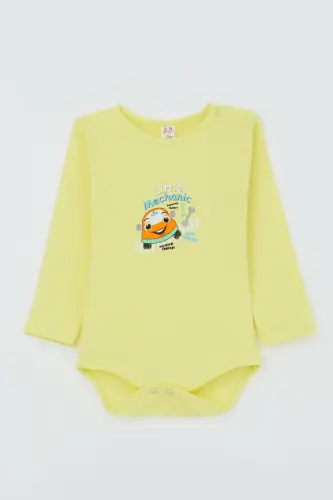 Erkak Bebek Chitchitli Body Kichiktamirchi 9 Oy-3 Yosh, Fıstık Yashili-Fıstık Yashili - 1