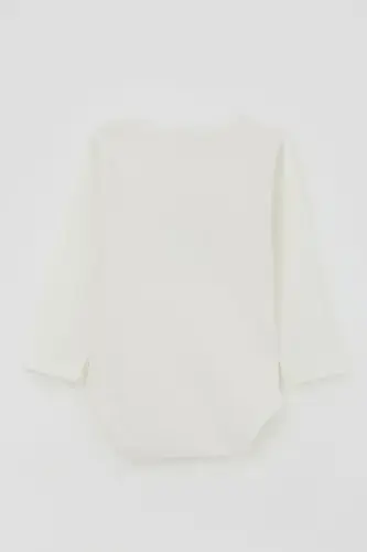 Erkak Bebek Chıtchıtlı Zıbın Body Hayvonot Bog'i Do'st Hayvonlar Baskılı 9 Oy-3 Yosh, Ekru-Ekru - BREEZE (1)