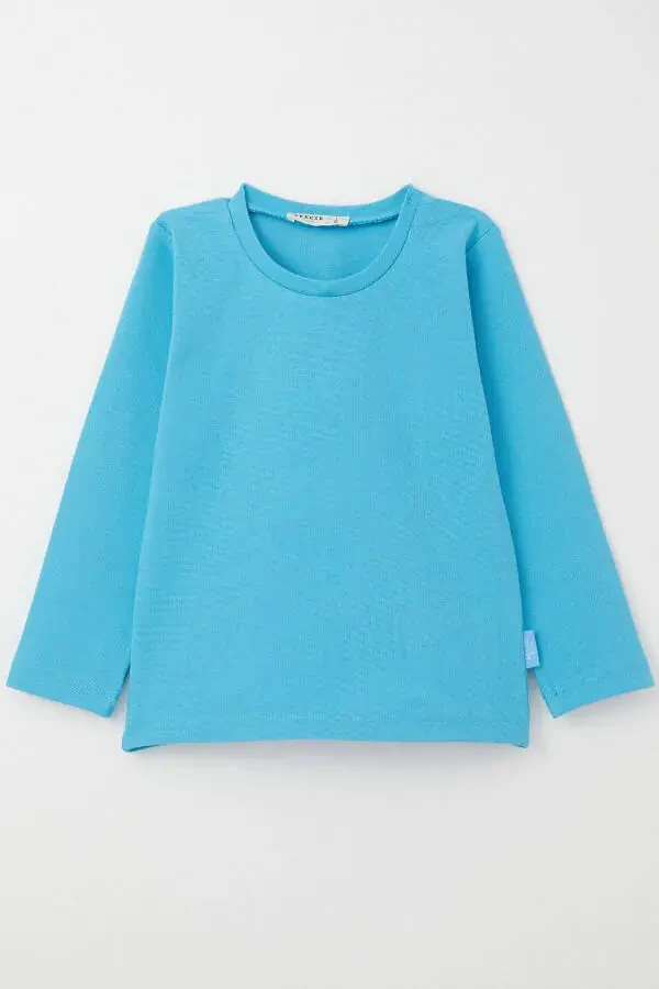 Erkak Bebek Uzun Kollu футболka Basic 9 Oy-3 Yosh, Ma - 1