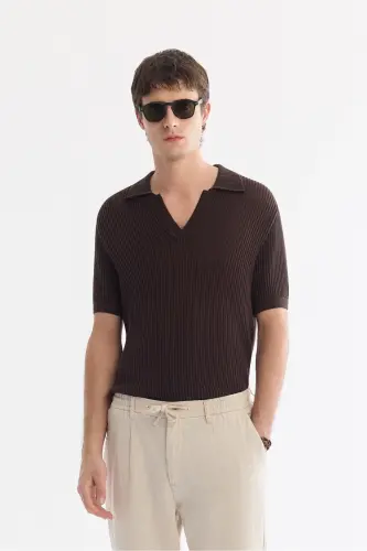 Erkak bej Relaxed Fit beli bogʻichli zigʻir aralashmasi - 7