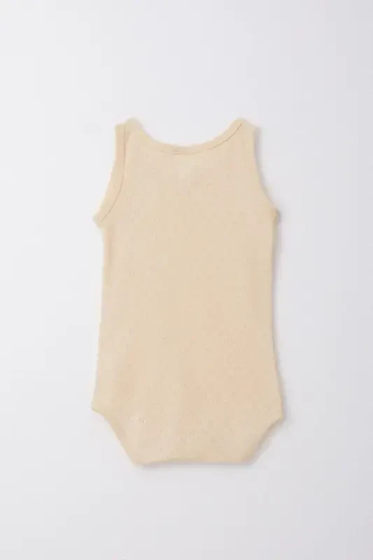 Erkak bola uchun chit-chitli atlet zıbın body jakarli 9 oy - 3 yosh, krem - 2