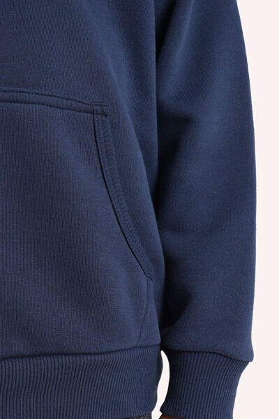 Erkak bola yoqali ko'k sweatshirt-002 - 4