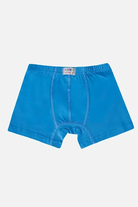 Erkak bolalar tekis paxta likrali ko'k boxer 6 dona to'plam - 2