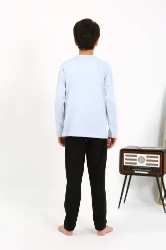 Erkak bolalar uzun qisma penye pijama to'plami 20437 MuzMoviy - 4