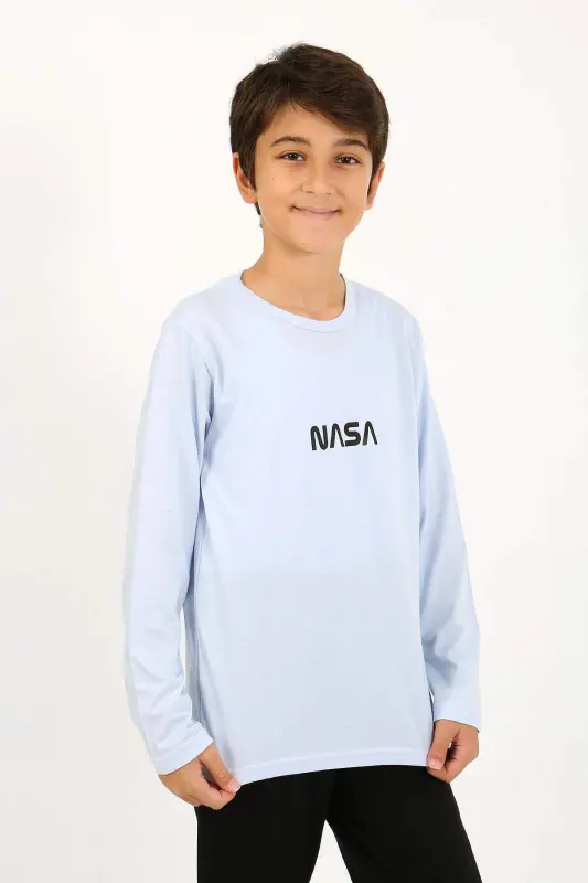 Erkak bolalar uzun qisma penye pijama to'plami 20437 MuzMoviy - 3