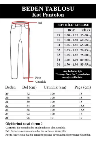Erkak Boru Paça Baggy Kargo Pantalon Kkb-Krem - WAMOSS (1)
