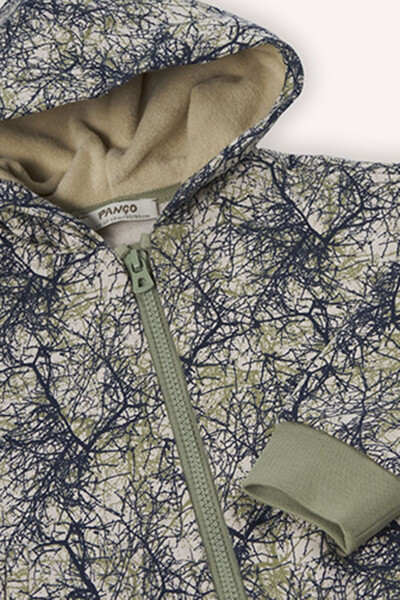 Erkak chaqaloq bosma fermuarli bej svitshot - 3