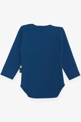 Erkak chaqaloq chitirli zıbın body basic 9 oy-3 yosh, to'q ko'k-to'q ko'k - 2