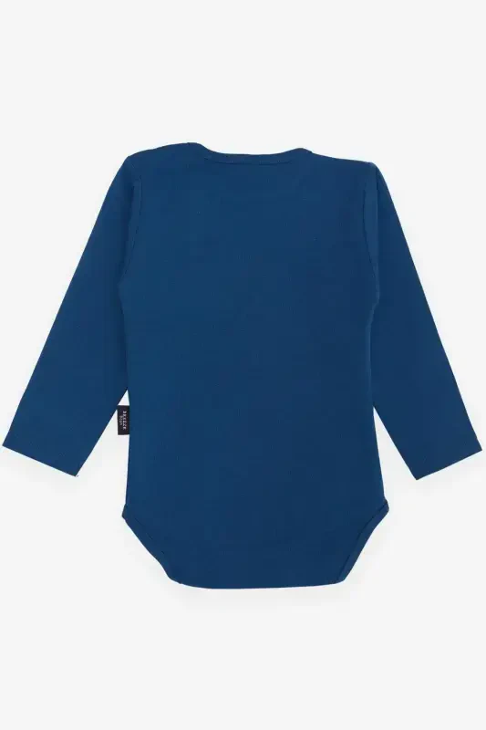 Erkak chaqaloq chitirli zıbın body basic 9 oy-3 yosh, to'q ko'k-to'q ko'k - 2