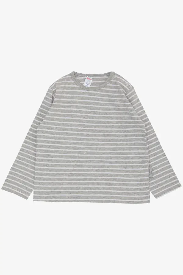 Erkak chaqaloq uzun qisma futbolka patli chiziqli 9 oy-3 - 1