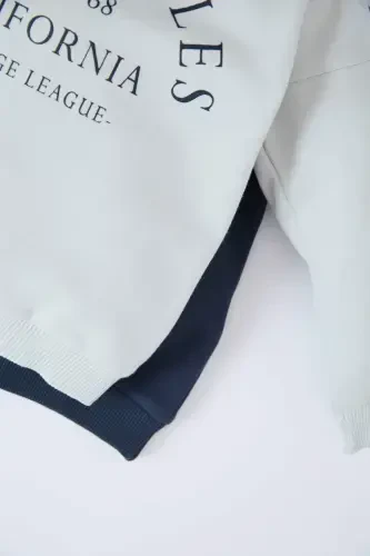 Erkak chaqaloq velosiped yoqali bosma ichi yumshoq mo'ynali 2'li futbolka D0709a524wn - 3