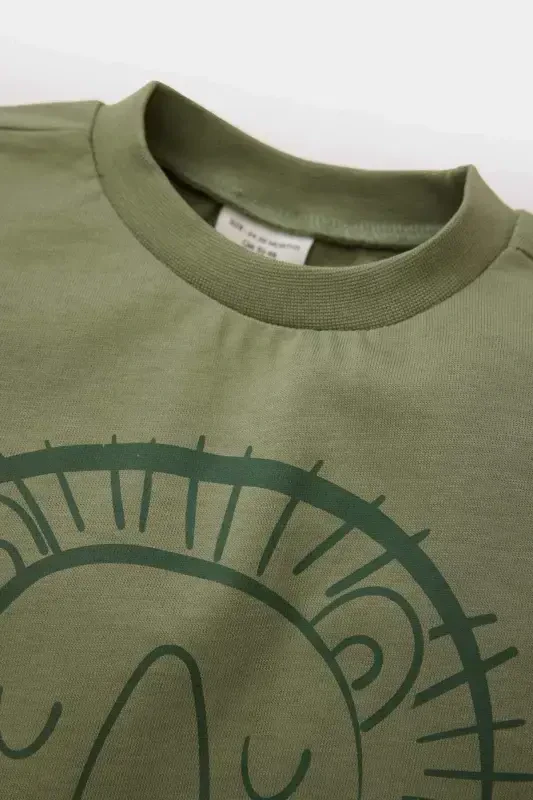 Erkak chaqaloq velosiped yoqali sher naqshli uzun qisma - 2