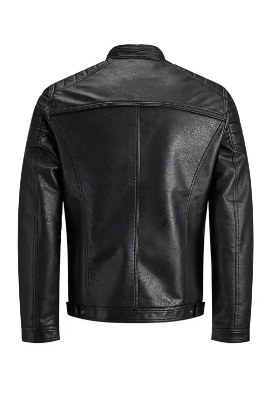 Erkak charm ko'ylagi qora - Qora 12147218 Jjerocky Jacket Noos-QORA - 3