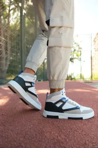 Erkak Comfort Sneaker Bot 001263 Oq Sako-Oq Sako - Modazone (1)