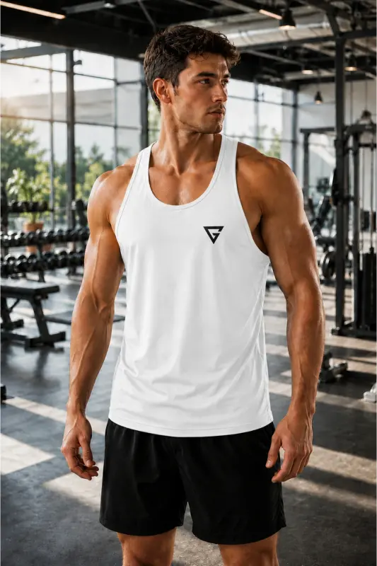 Erkak Dry Fit Y-back Gym Fitness Sportchi Atlet Gym-101-OQ - 2