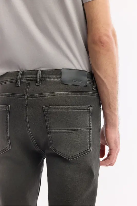 Erkak Grey Rio Slim Fit Eski Yuvish Jean Shim - 5