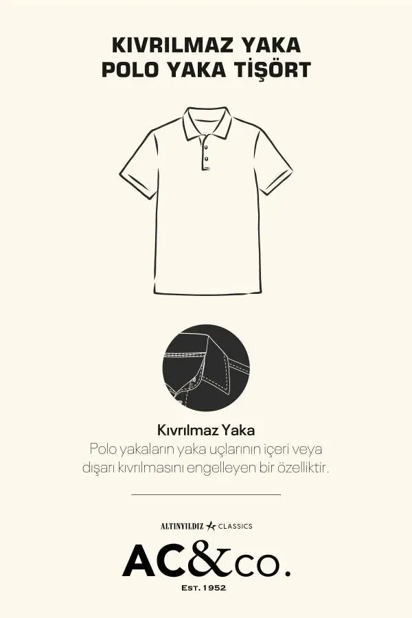 Erkak gul qurisi %100 paxta bukilmaydigan pike polo yoqali slim fit tor kesimli futbolka - 5