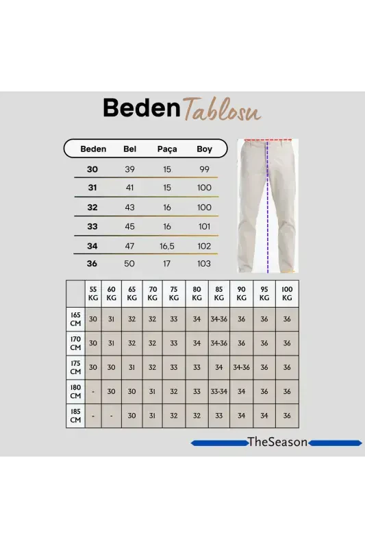 Erkak Haki Gabardin Paxta Slim Fit Elastik Chino Shim-Haki - 6