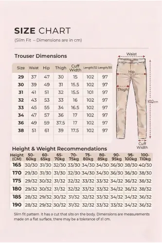 Erkak Haki Gabardin Paxta Slim Fit Elastik Chino Shim-Haki - 6