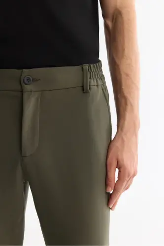 Erkak Haki Slim Fit Ajinlanmaydigan Tez Quriydigan Beli La - 4