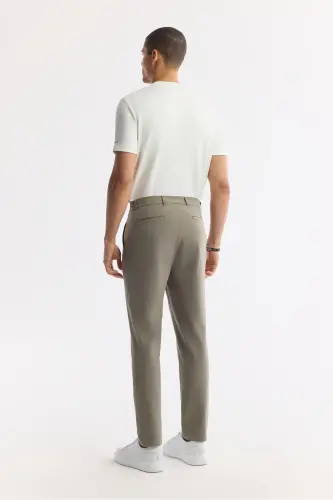 Erkak Haki Slim Fit Beli Rezinkali Bi Stretch Mato - 3