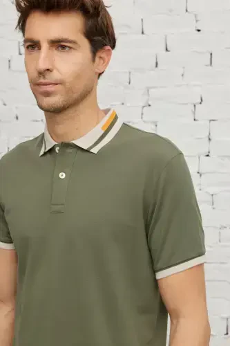 Erkak Haki Slim Fit Tor Qisqartirilgan 100% Paxta Bukilmaydigan - 7