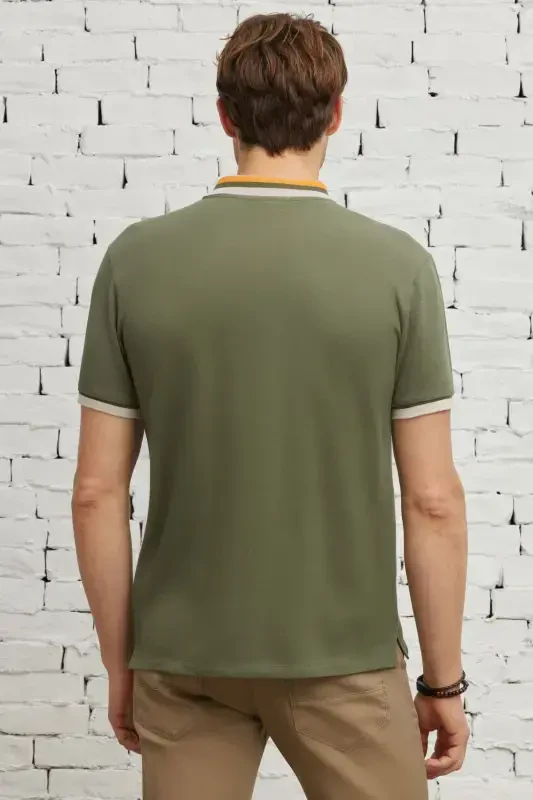 Erkak Haki Slim Fit Tor Qisqartirilgan 100% Paxta Bukilmaydigan - 9