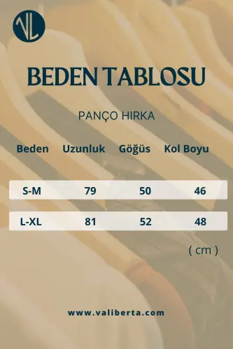 Erkak Haki Yengli Naqshli Kapüşonli Poncho Kardigan-Haki - 8