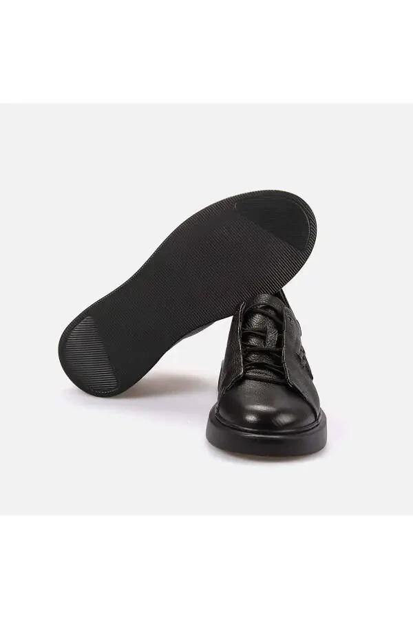 Erkak Haqiqiy Teri Eva Tovan Qora Kundalik Poyabzal- - 5