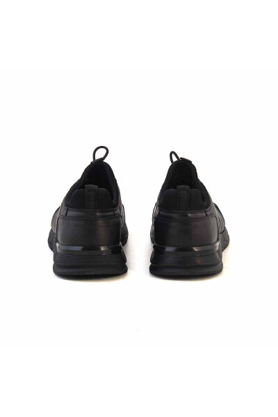 Erkak Haqiqiy Teri Kauçuk Taglik Qora Sport & Sneaker - 4