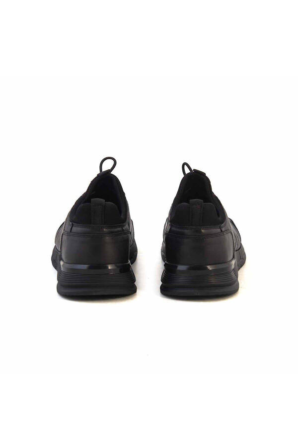 Erkak Haqiqiy Teri Kauçuk Taglik Qora Sport & Sneaker - 4