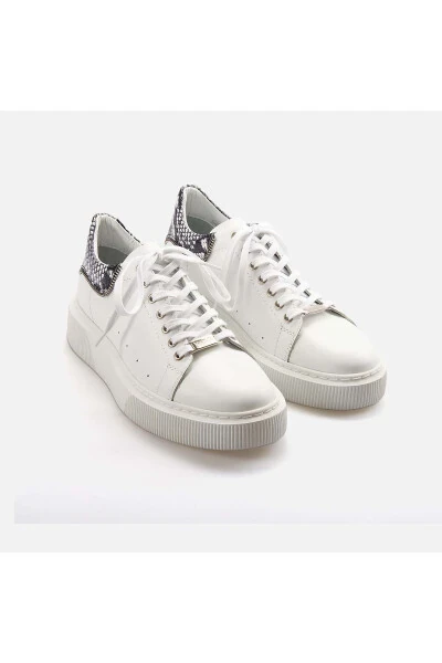 Erkak Haqiqiy Teri Oq Sport & Sneaker Poyabzal-Be - 3