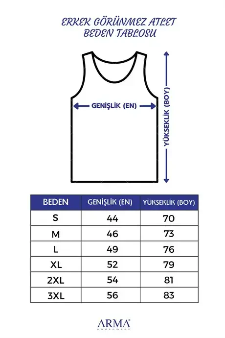 Erkak Iz Qoldirmaydigan Choksiz Atlet Oq 100% Paxta Penye 2 dona Paket - BÜYÜKBEDENIZ