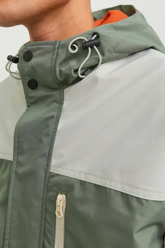 Erkak Jcohıke Suvga Chidamli Kapüşonli Softshell Mavsumiy Kurtka 12253569 Haki-Haki - 3