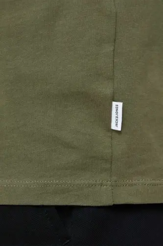 Erkak Jjeorganic Basic Tshirt-PushtiYashil - 4