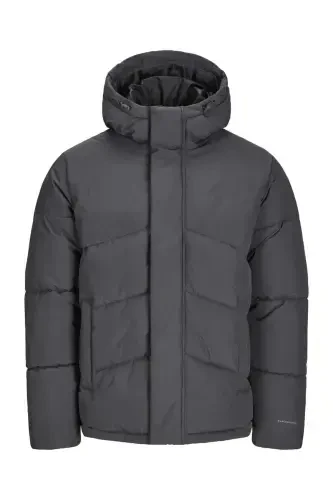 Erkak Jjworld kapüşonli puffer mont 12259850 Asfalt-Asphalt - 1