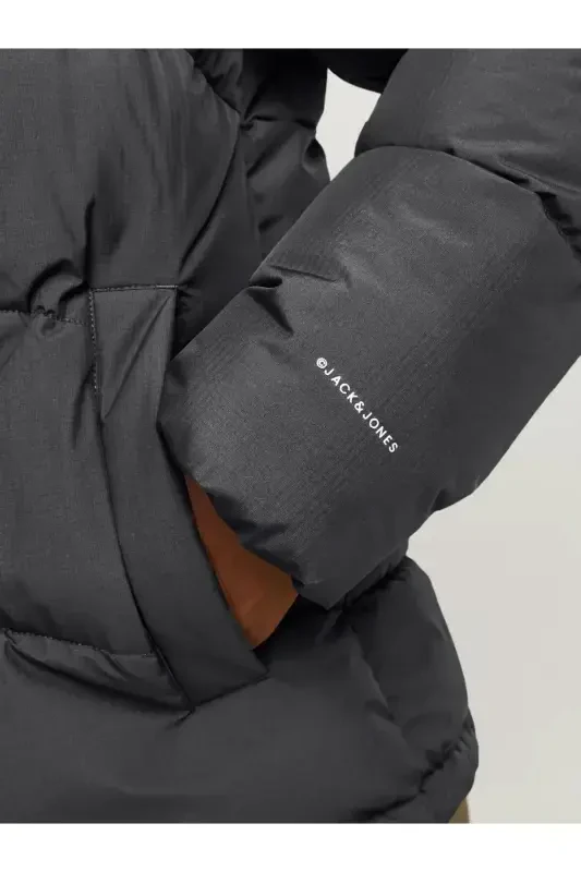 Erkak Jjworld kapüşonli puffer mont 12259850 Asfalt-Asphalt - 4